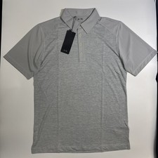 adidas Men Puremotion Small Grey Heather Short Sleeve Polo Shirt Performance