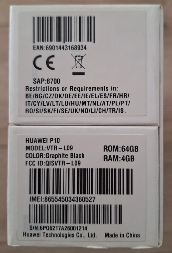 HUAWEI P10 VTR-L09 GRAPHITE BLACK SBLOCCATO - Immagine 3 di 3