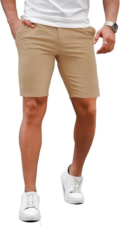 GINGTTO Mens Slim Fit Shorts 9" Inseam Stretch Chino Pants 30 32 34 36 38
Opens in a new window or t