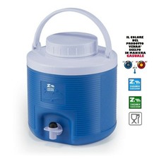 BOTTICELLA TERMICA LT.4 BOTTIGLIA MARE CAMPEGGIO LAVORO BLU VERDE RUBINETTO.