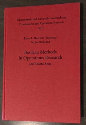 Springer-Verlag Boolean Methods in Operations Research Hardcover 1968