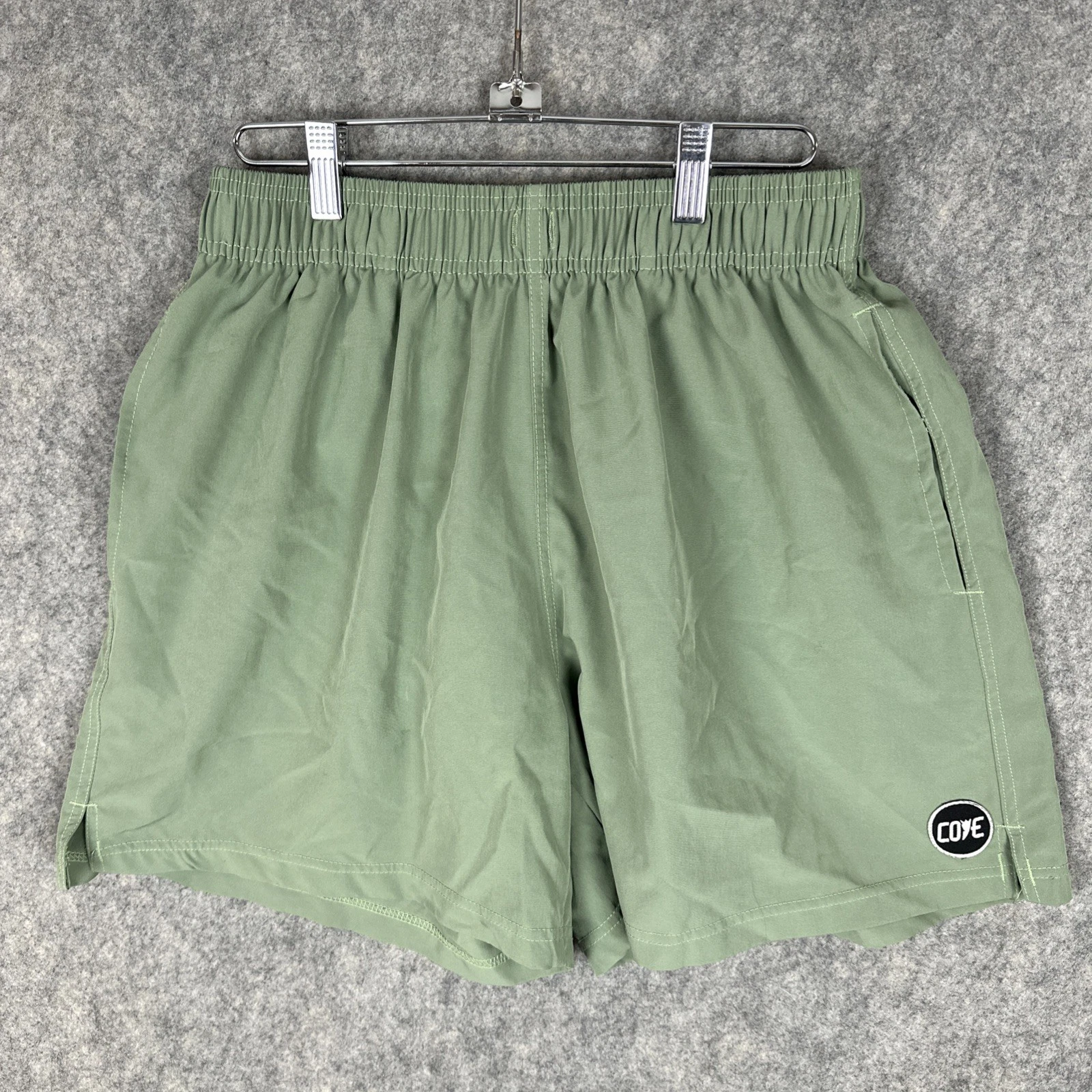 Cove USA Shorts Mens 34 5" Green Athletic Gym Running Workout City Performance