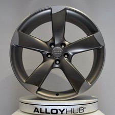 GENUINE AUDI A8/S8 D4 4H 21" INCH GREY/DIAMOND TURNED ROTOR ARM ALLOY WHEELS X4