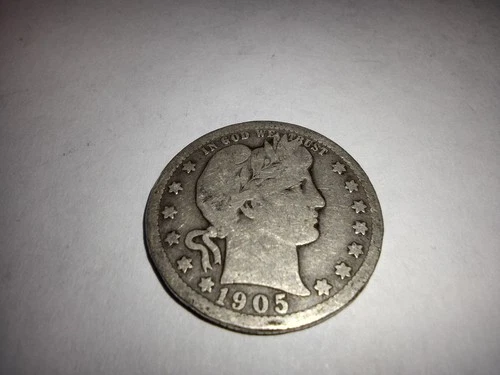 1905-P Barber Quarter In VG Condition Nice Coin See Pics Low Shipping