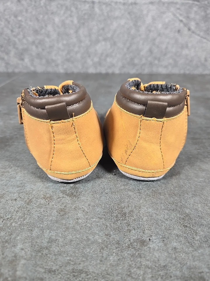 ro + me by ROBEEZ Size 6-12 Months Boot Style Soft Shoes Plastic Sole Zip - Image 3 of 4