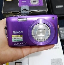 Nikon COOLPIX S3300 Strawberry 6x Zoom 16.0MP Digital Camera NIKKOR Glass Purple