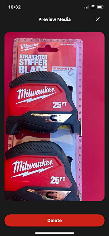 Milwaukee 25 ft Magnetic Retractable Tape Measure Lot of 2 48-22-1025MG
