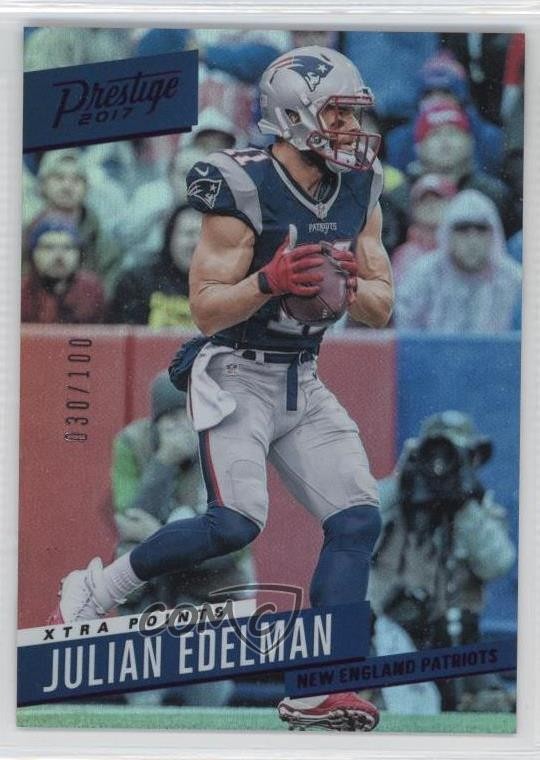 2017 Panini Prestige Xtra Points Purple 30/100 Julian Edelman #178 4nb