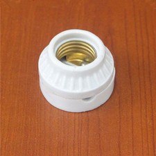 1x E26 E27 Light Socket Porcelain Ceramic Screw Socket Lamp Holder Bulb Base