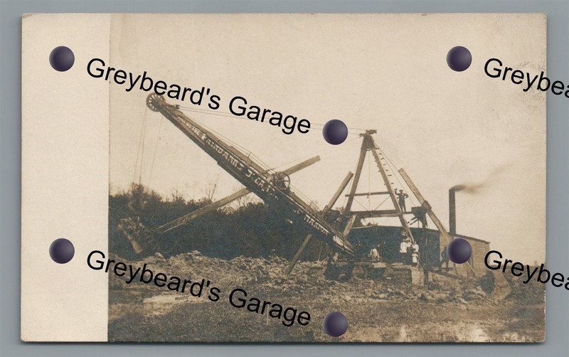 RPPC Fairbanks Steam Shovel Operation JEWELL? IA Iowa Real Photo Postcard