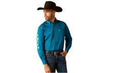 Ariat Mens Team Logo Teal Buttondown Shirt Size XL 10052825