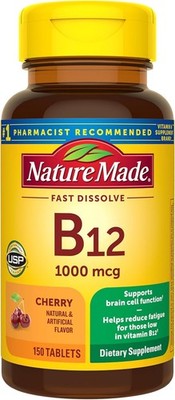 Nature Made Vitamin B12 1000 mcg 150 Count Fast Dissolve Energy Support Tablets