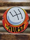 VINTAGE HURST PORCELAIN SIGN OLD AUTOMOTIVE RACE CAR SHIFTER AFTERMARKET PARTS