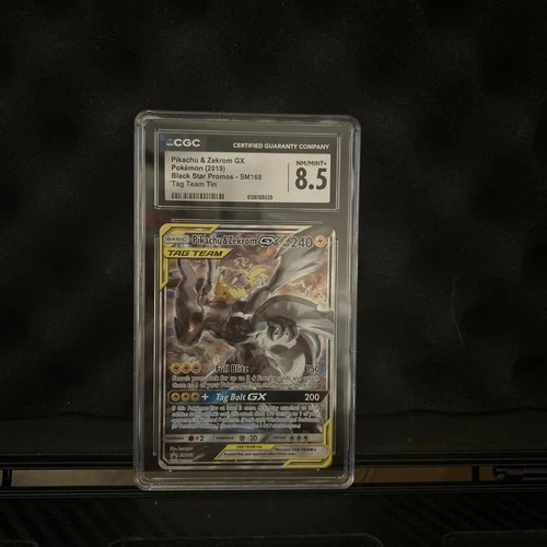 CGC 10 Pikachu Zekrom GX Tag Team #SM168 Black Star Promo