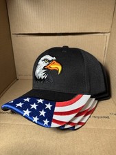 Patriotic Eagle Flag Hat Lot Of 3 