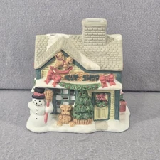 Partylite Toy Shop, P0299, Ceramic House, Tea Light Holder, Christmas Village