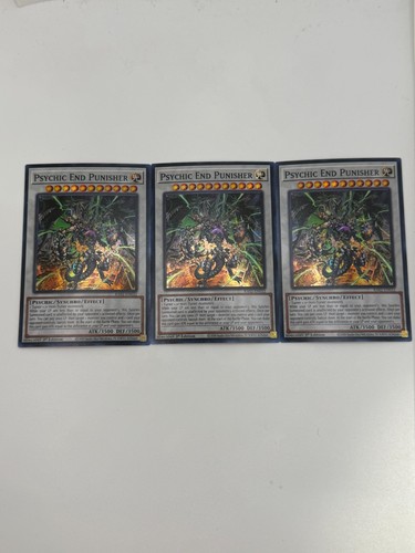 YUGIOH: 3x Psychic End Punisher Super Rare NM RA02-EN032