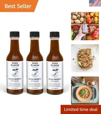 Seed Ranch Umami Reserve Hot Sauce, 3 Pack - Spicy Heat Flavor - Oven Dried O...