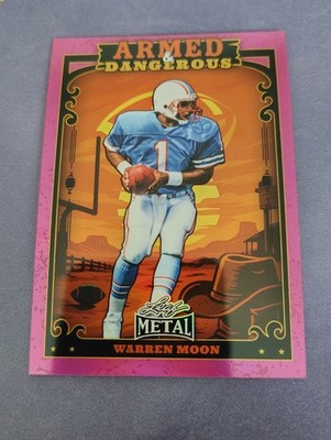 Warren Moon 2026 Leaf Metal Armed & Dangerous Pink 1/1 Houston Oilers HOF
