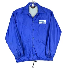 Vintage ENRON Pla-Jac By Dunbrooke Jacket Mens M Blue Lined Windbreaker USA MADE