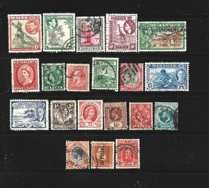 British Colonies, Lot of 20 Different Stamps, Used