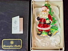 Christopher Radko Millennium Cheer Santa Christmas Tree Ornament in Box