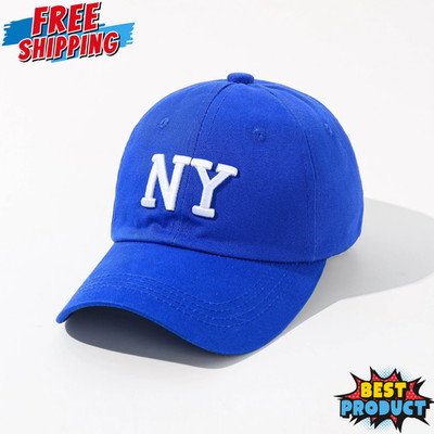 Baseball Cap Adjustable Sun Protection Embroidered NY Plain Cap for Men & Women