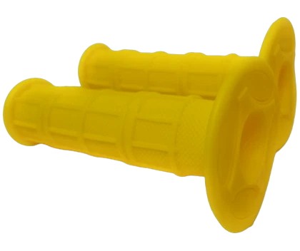 Universal Waffle Motorcycle Dirt Bike Pit Grips 7/8" 22mm Handlebar Yellow