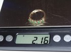Estate Genuine Emerald Band Ring 14k Yellow  Gold Fine Jewelry Size 8 Stackable — photo 4