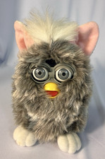 Furby Electronic Toy Tiger Electronics Model 70 800 1998 Gray Blue Eyes Preowned