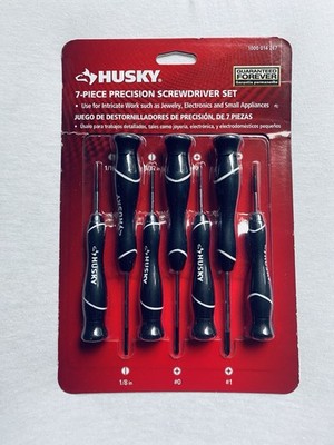 HUSKY 7pc Precision Micro Screwdriver Set Torx Flat Phillips Electronics Jewelry