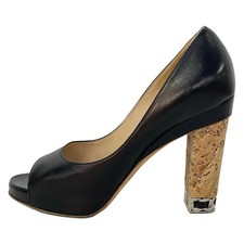 CHANEL Black Leather Women's Pumps