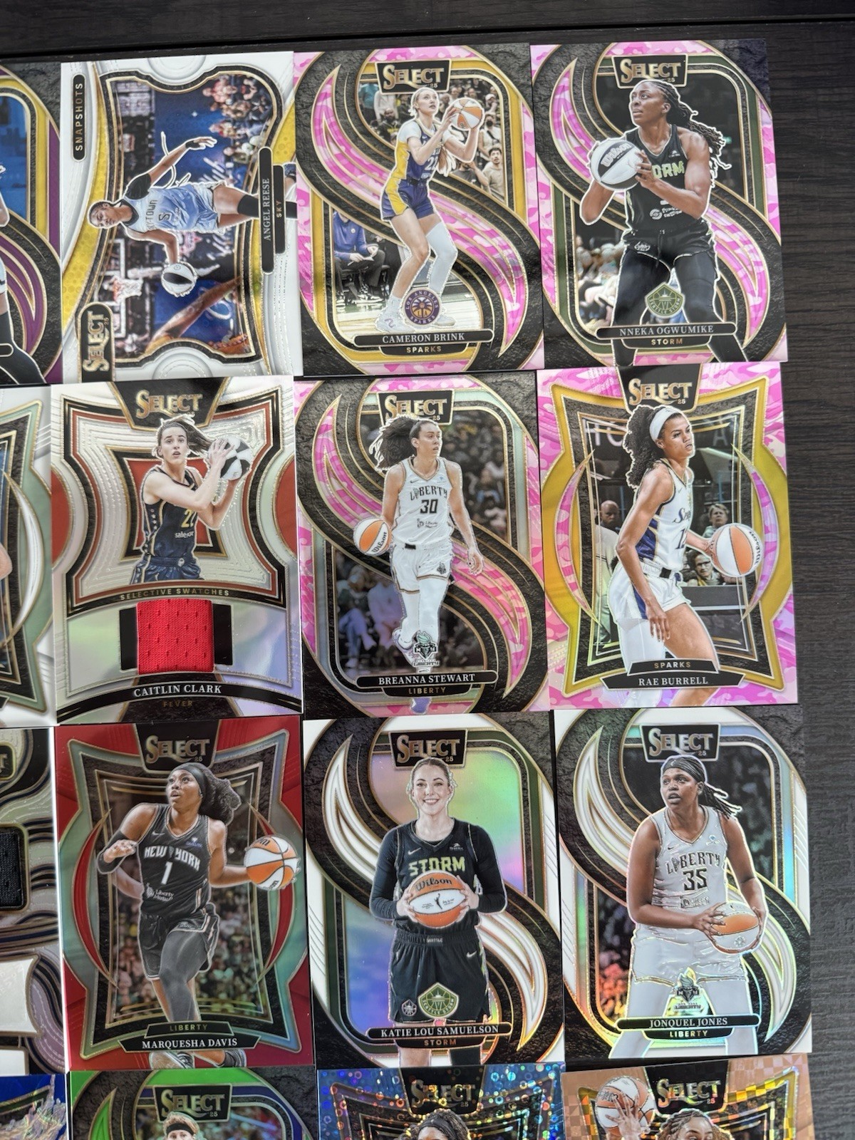 2025 Select WNBA 30x Numbered Lot Auto Patch Caitlin Clark Angel Reese SP AU MEM view 3