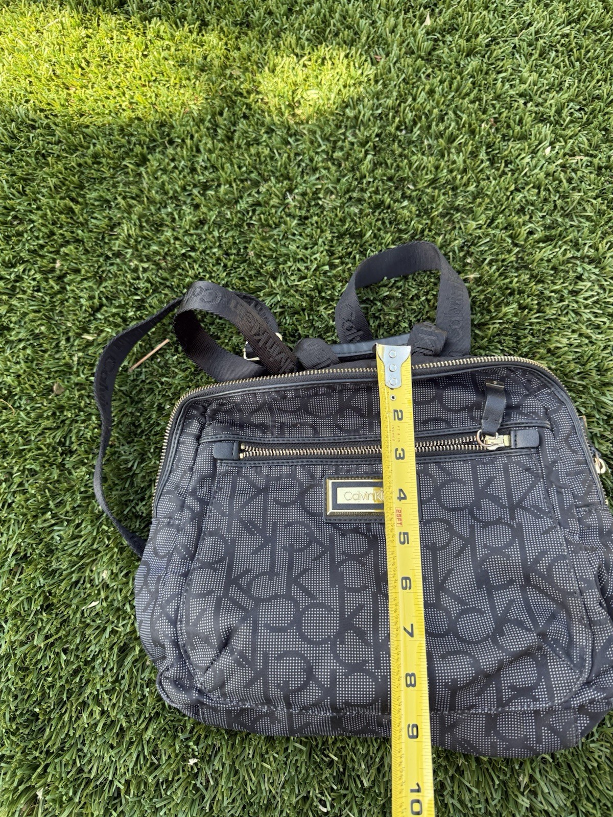 Calvin Klein Monogram CK Mini Backpack Purse Shou… - image 2