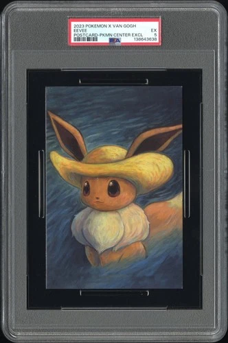 2023 POKEMON X VAN GOGH POSTCARD POKEMON CENTER EXCLUSIVE EEVEE PSA 5