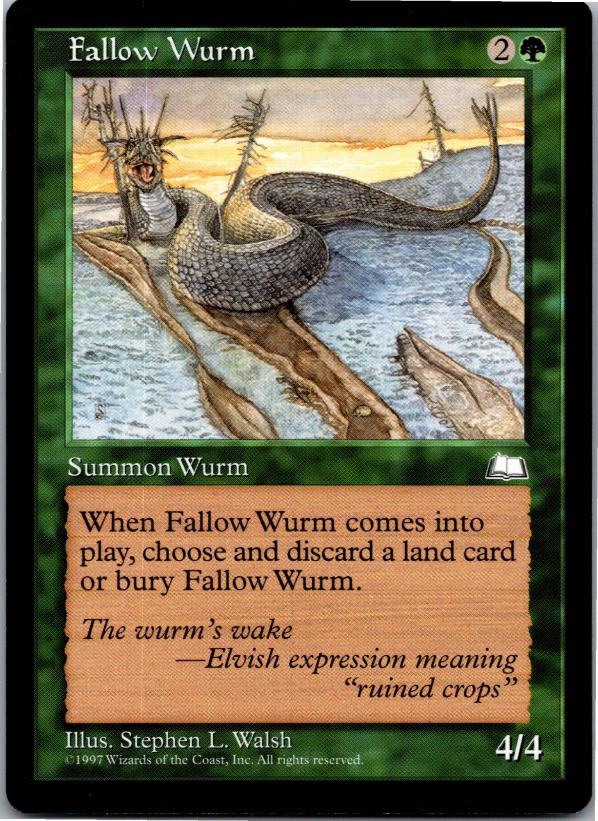 Fallow Wurm - U - MTG: Weatherlight 1997 [LP]