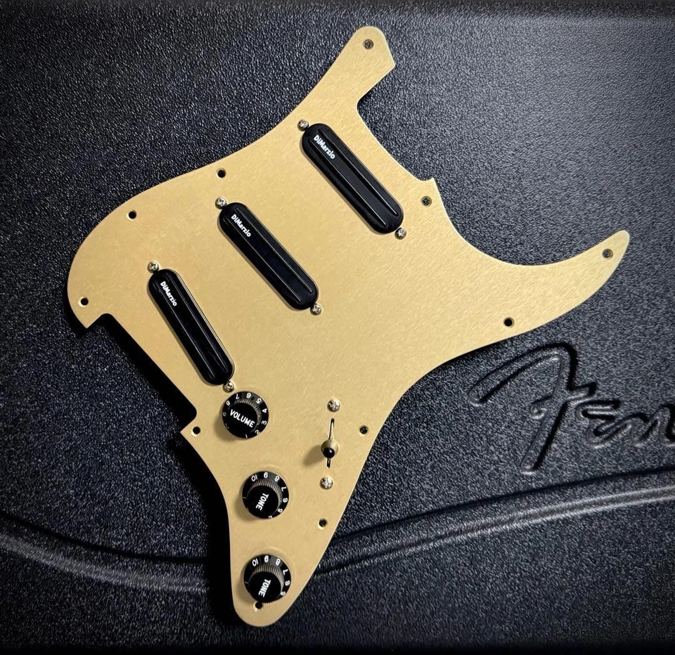 Conjunto de pastillas DiMarzio DP188 DP181 DP182 oro anodizado golpeador perillas guardabarros Foto 3 de 4