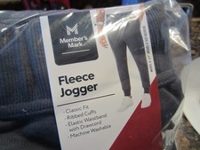 NWT men's fleece jogger pants Member's Mark Size XL gray color