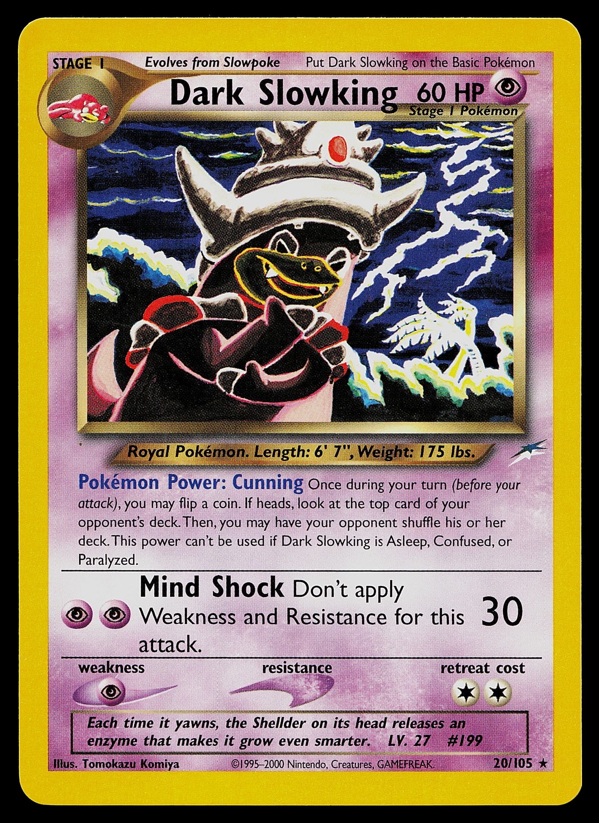 Pokemon Card - Dark Slowking Neo Destiny 20/105 Rare Non Holo