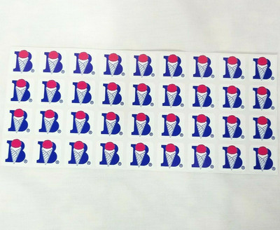 Braums Restaurant Stickers Logo Full Sheet Ice Cream Cone Fast Food Dairy Store