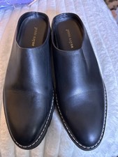 Jenni Kayne Leather Lug Mule Women Shoes Black SZ 41 NEW WITH SCRATCH LOCATED 4F