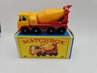Lesney Matchbox Foden Concrete Truck No 21 Yellow Red E4 Box Old Wheel