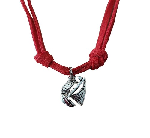 The Row Pre Fall 2022 Red Leather Mirror Case Long Necklace Rare