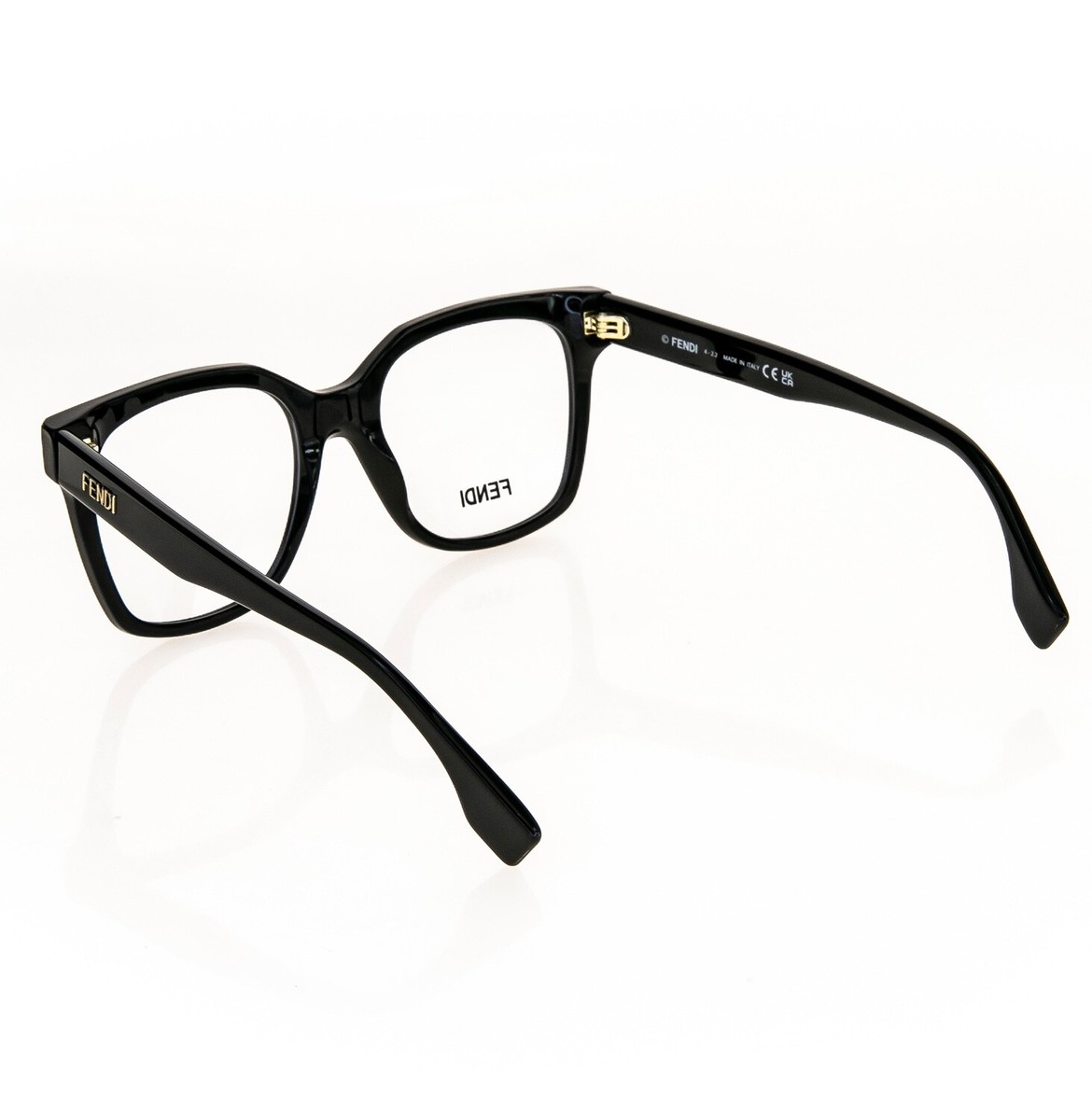 FENDI Authentic ROMA 50054 Black Logo Eyeglasses Optical Frame