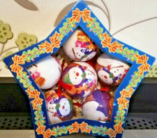 6 festliche Schneemann Weihnachten nordische Christbaumkugeln bruchsicher Deko