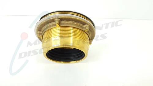 ProFlo 4-1/4" Brass Snap-in Shower Drain PF140NC SS Grate for 2" SCH40DWV Pipe - Picture 3 of 5