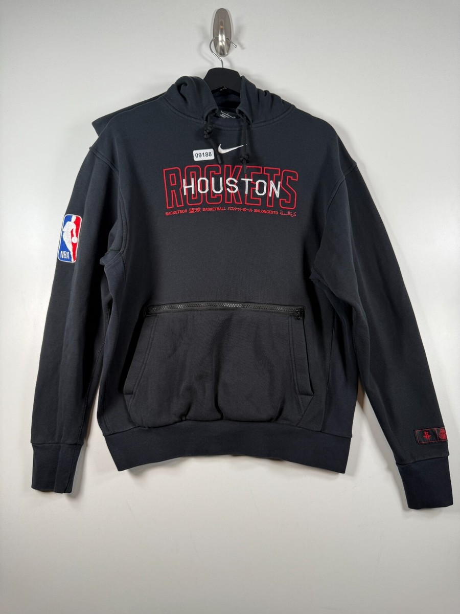 Nike Mens Houston Rockets NBA Fleece Hoodie Black Size Small 22x26