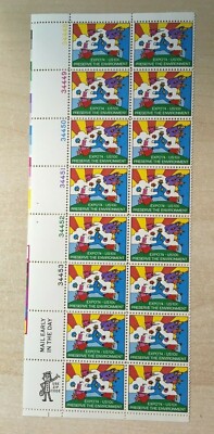 PETER MAX 10¢ Plate BLOCK of 16 stamps MNH OG #1527