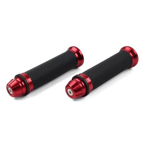 7/8" Handle Bar Hand Grip For Yamaha For Honda For Suzuki Motorcycle Red - Picture 5 of 9