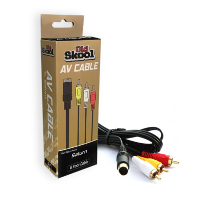 Old Skool 6FT Audio Video (A/V) Stereo Composite RCA Cable for Sega Saturn